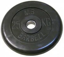 Диск Barbell обрезиненный черный d=26 мм