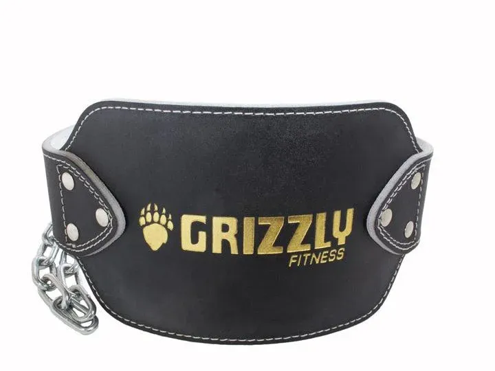 Пояс для отягощений Grizzly Fitness Dipping Belt 8551-04 кожа