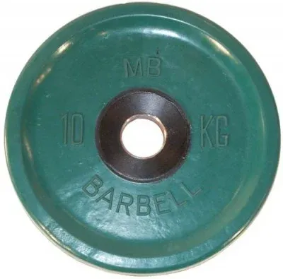 Диск Barbell обрезиненный евро-классик цветной d=50 мм