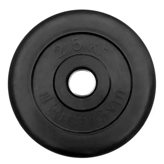 Диск Profigym обрезиненный 2 металлическая втулка