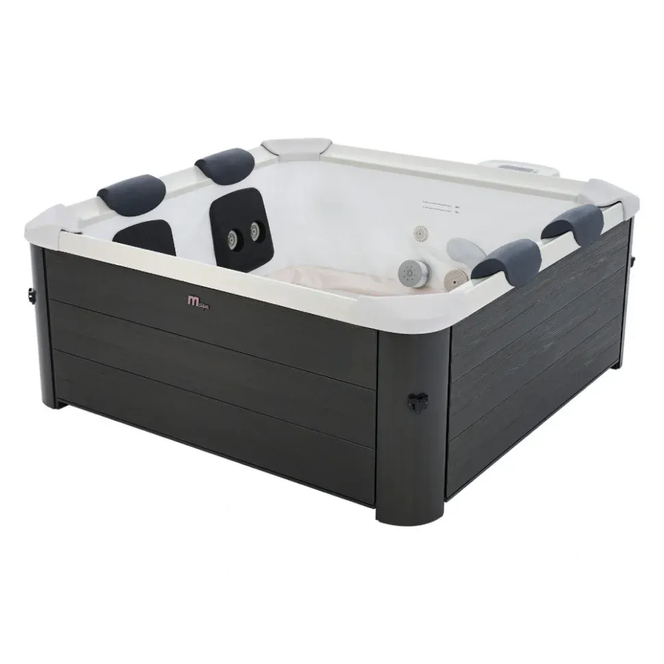 СПА-бассейн Oslo MSpa F-OS063W 160х160х65см 850л квадратный гидромассаж аэромассаж, хром антрацит махагон, 850 л