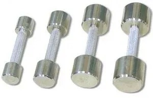 Набор хромированных фитнес гантелей Barbell 1
