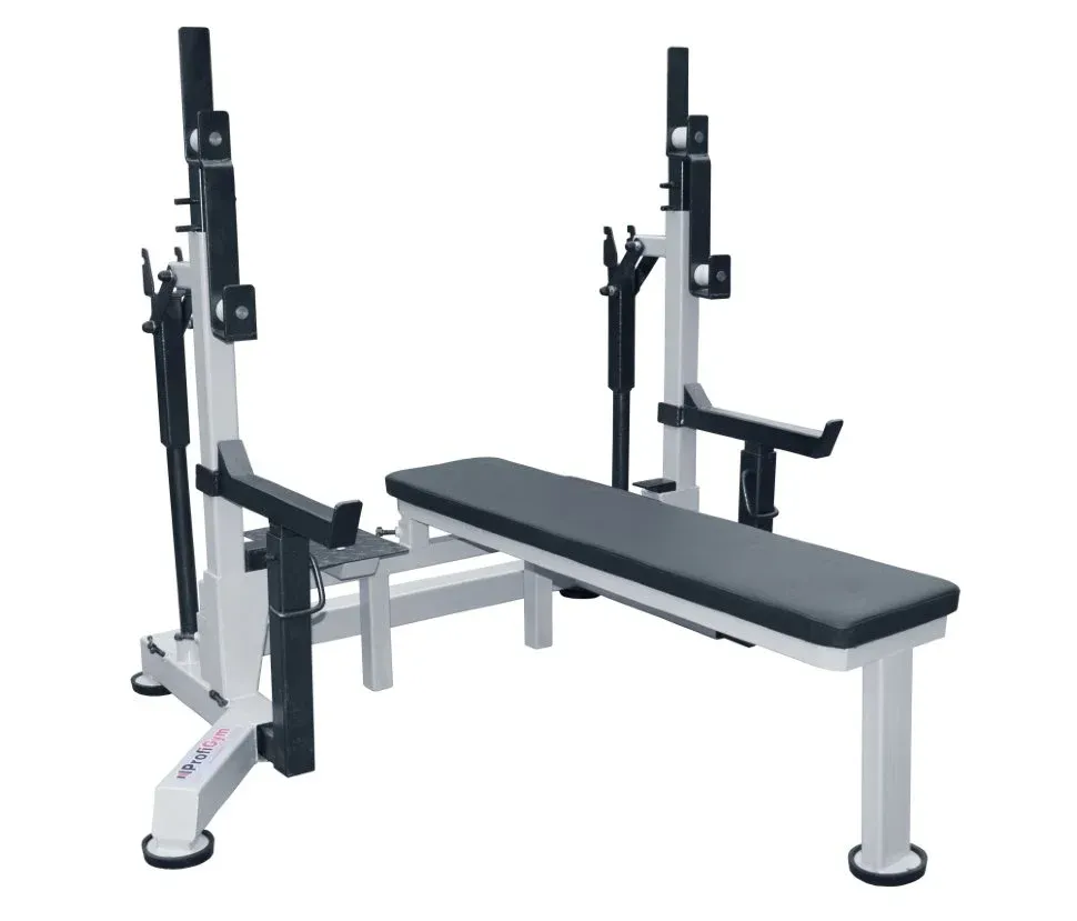 Стойка домкратная со скамьей и страховочными упорами ProfiGym Пл-004