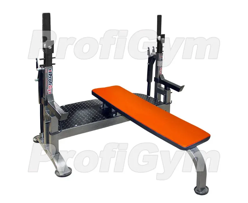 Стойка домкратная со скамьей и страховочными упорами ProfiGym Пл-006