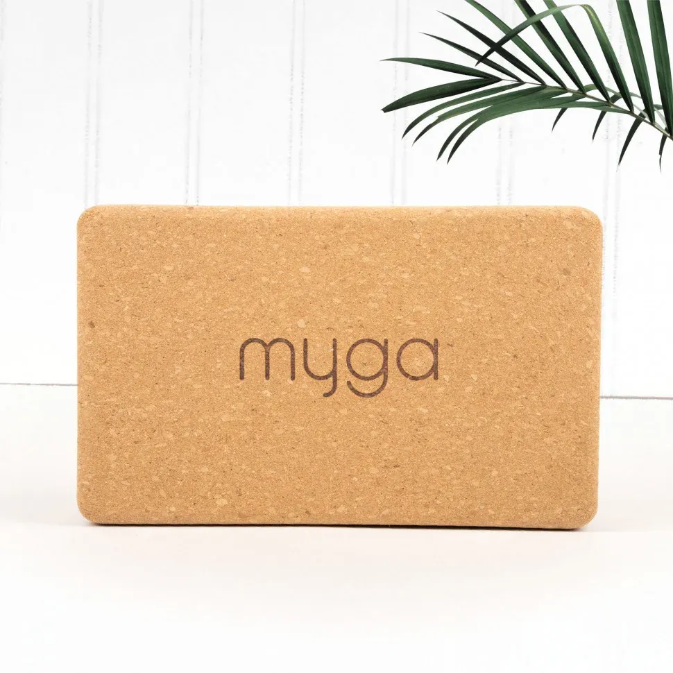 Блок для йоги MYGA Cork Eco Brick Block пробка