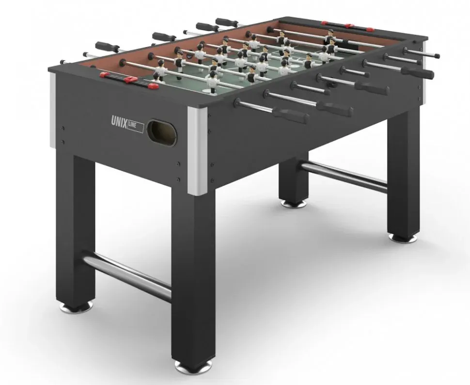 Игровой стол UNIX Line Футбол- Кикер 140х74 cм Black, черный