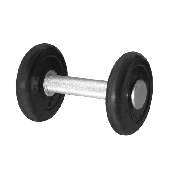 ГНР-3.5 Гантель PROFIGYM неразборная с хромированной ручкой 3.5кг Черная