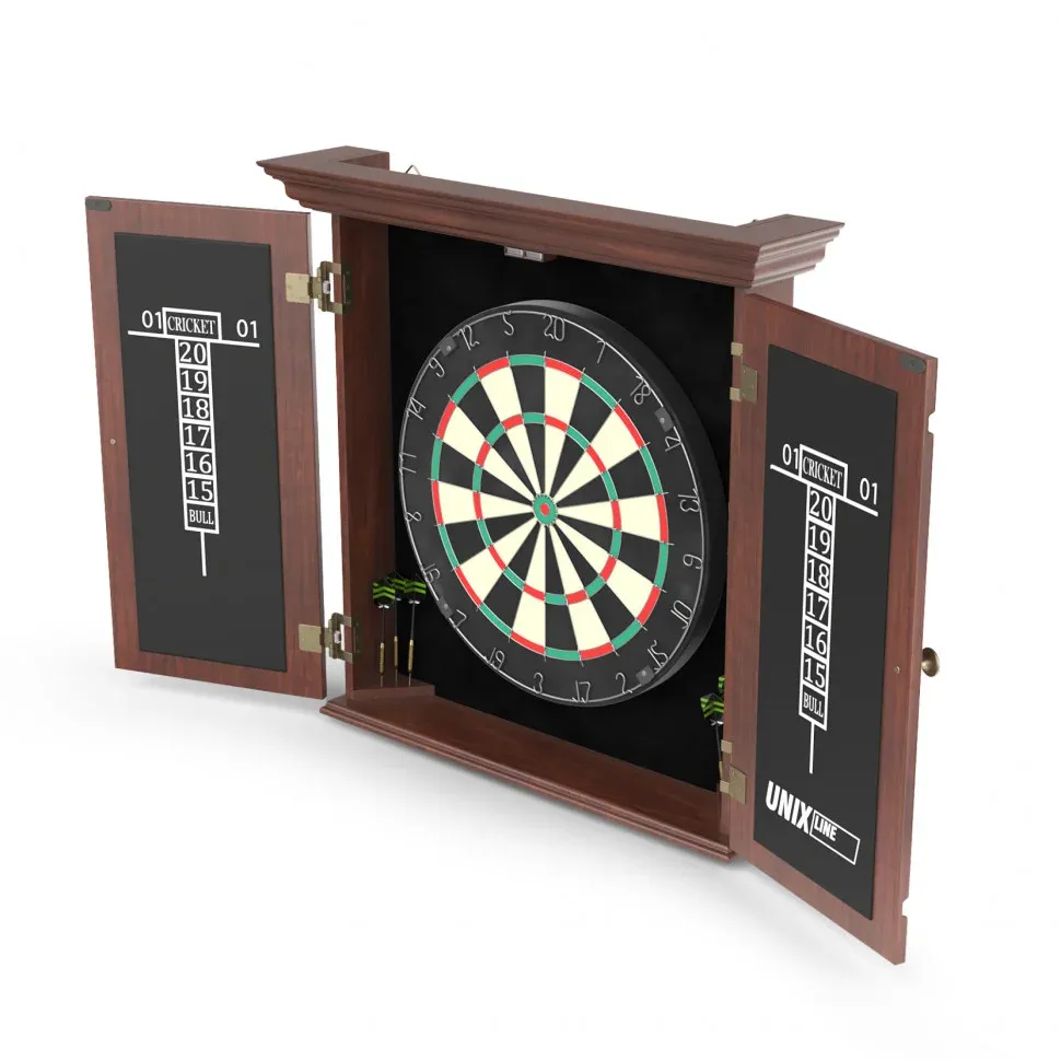 Дартс UNIX Line Dartboard 46см дерево, белый зеленый красный черный дерево