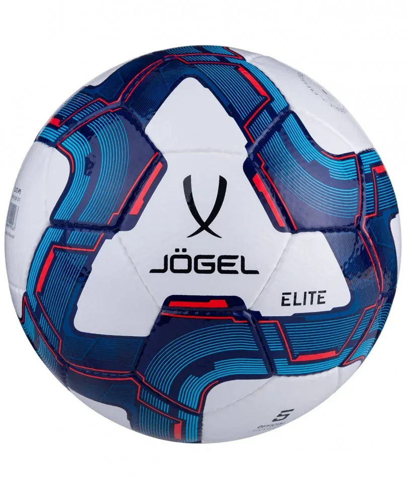 Мяч футбольный Jögel Elite №5, белый синий красный