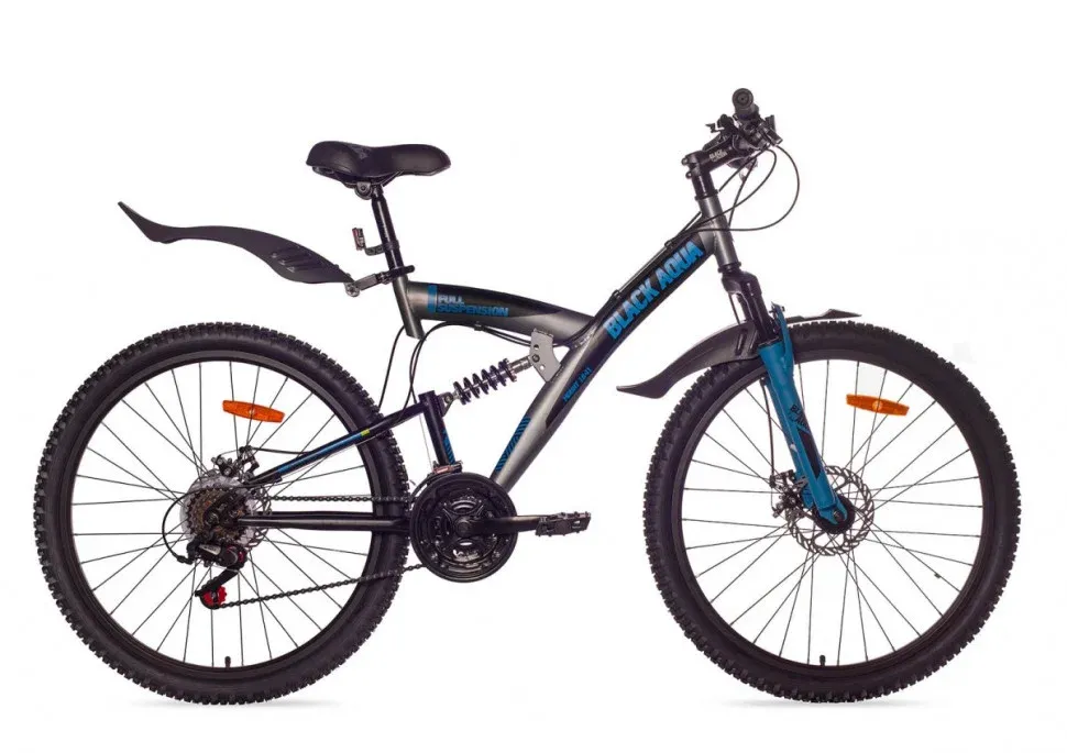 Горный велосипед BLACK AQUA Mount 1641 D 26, синий серый