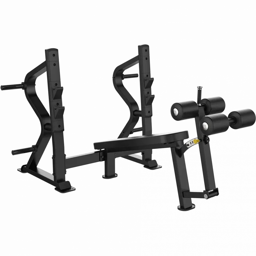 Олимпийская скамья с отрицательным наклоном для жима Impulse SL7030, черный