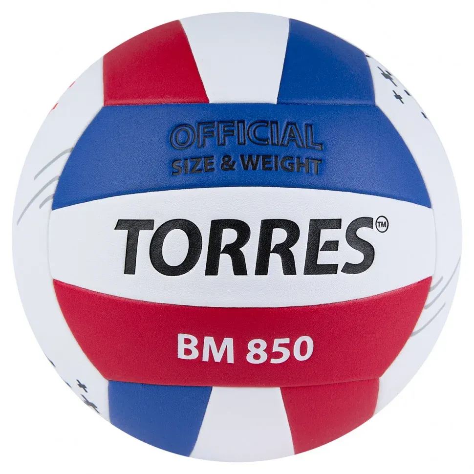 Мяч волейбольный Torres BM850, белый синий красный, 5