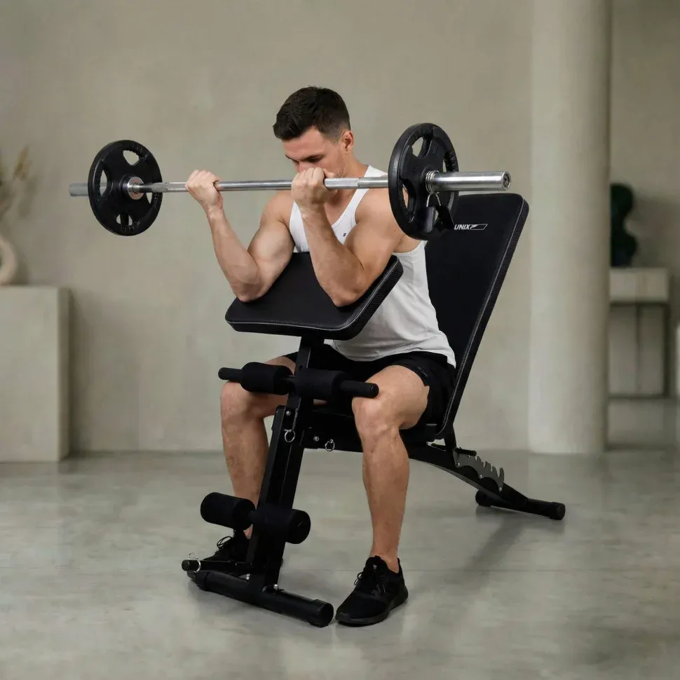 Скамья силовая универсальная UNIX Fit Bench 150, черный