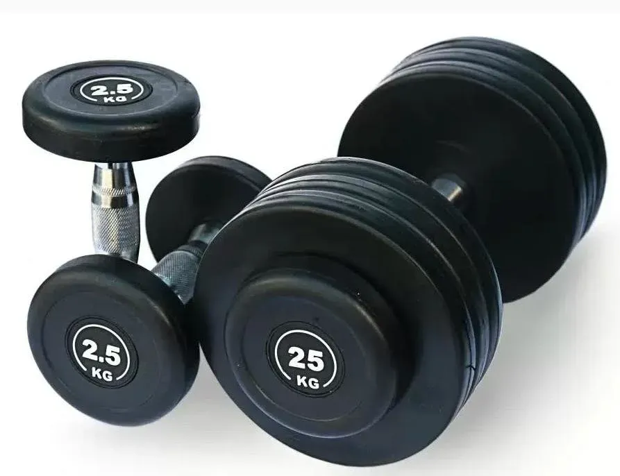 Набор обрезиненных гантелей FDS-09 2,5-25kg 10 пар