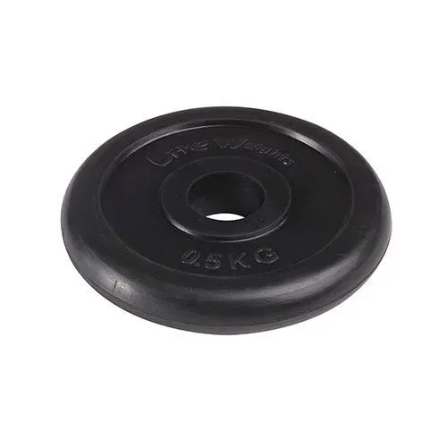 Диск Lite Weights RJ1030-0,5 обрезиненный черный d=26 мм 0