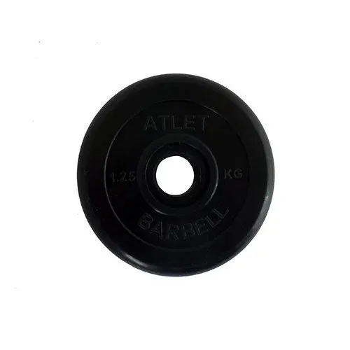 Диск Barbell обрезиненный черный d=26 мм 1 ATLET