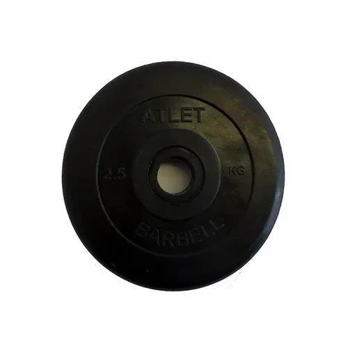 Диск Barbell обрезиненный черный d=26 мм 2 ATLET