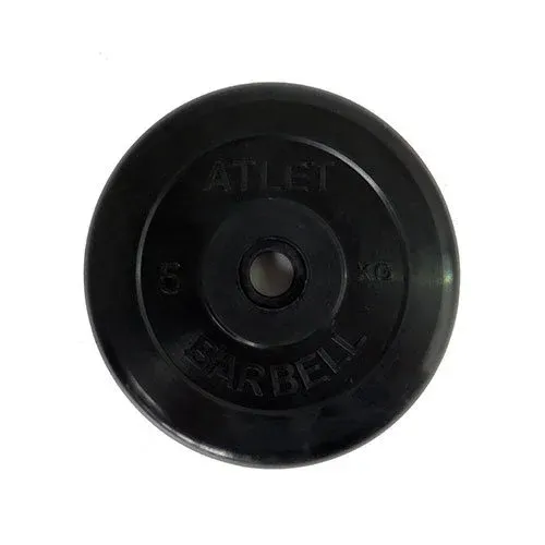 Диск Barbell обрезиненный черный d=26 мм ATLET