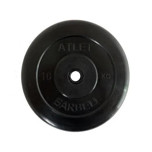 Диск Barbell обрезиненный черный d=26 мм ATLET