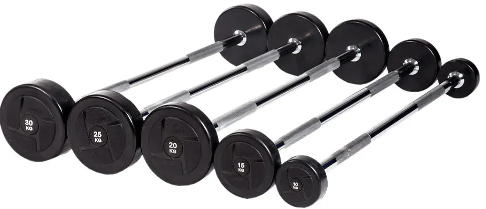 Набор прямых обрезиненных штанг PROFI-FIT 10 шаг компл