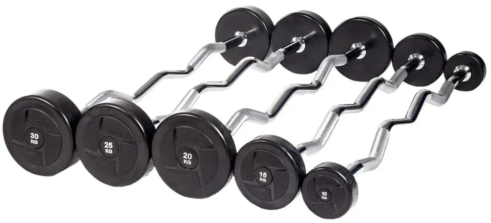 Набор изогнутых обрезиненных штанг PROFI-FIT 10 шаг компл