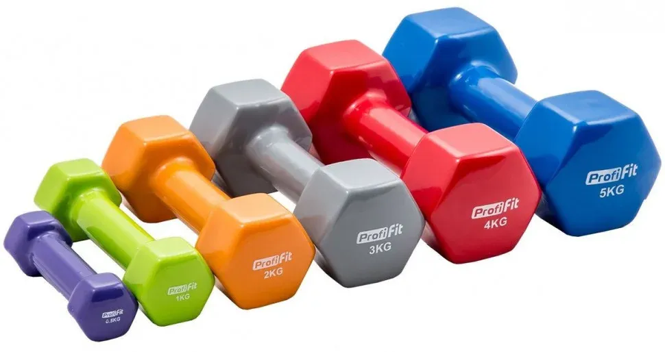 Гантель виниловая PROFI-FIT 2 кг, оранжевый