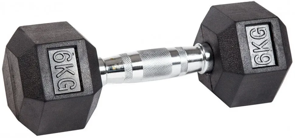 Гантель гексагональная обрезиненная PROFI-FIT​