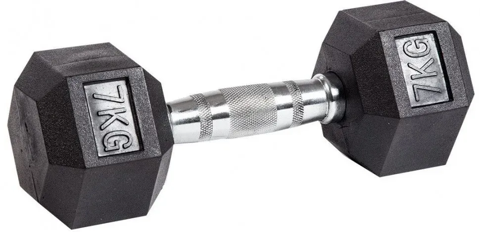 Гантель гексагональная обрезиненная PROFI-FIT​