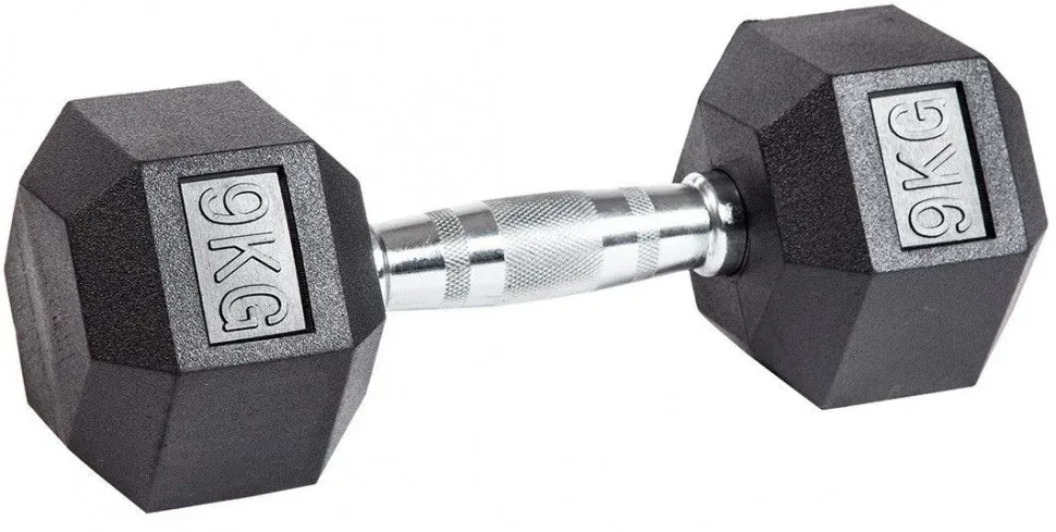Гантель гексагональная обрезиненная PROFI-FIT​