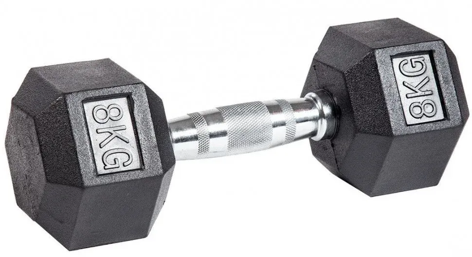 Гантель гексагональная обрезиненная PROFI-FIT​