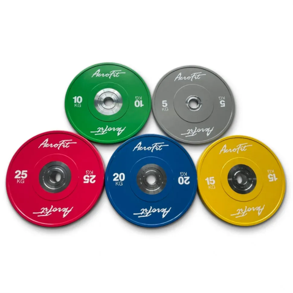 Бамперные диски для кроссфита цветные Aerofit AFBDC 5-25KG