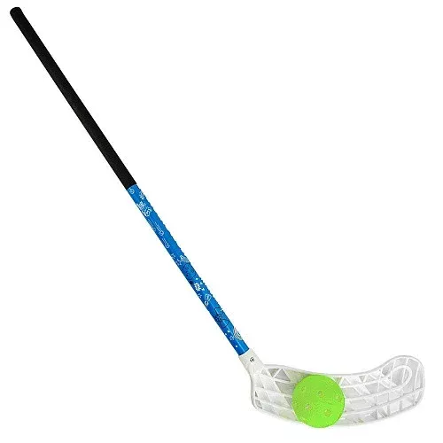 Клюшка для флорбола RealStick KIDSCAM 65 см композит + мяч, желтый зеленый — фото 1