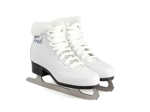 Коньки фигурные Trek Skate Fur, белый хром — фото 1