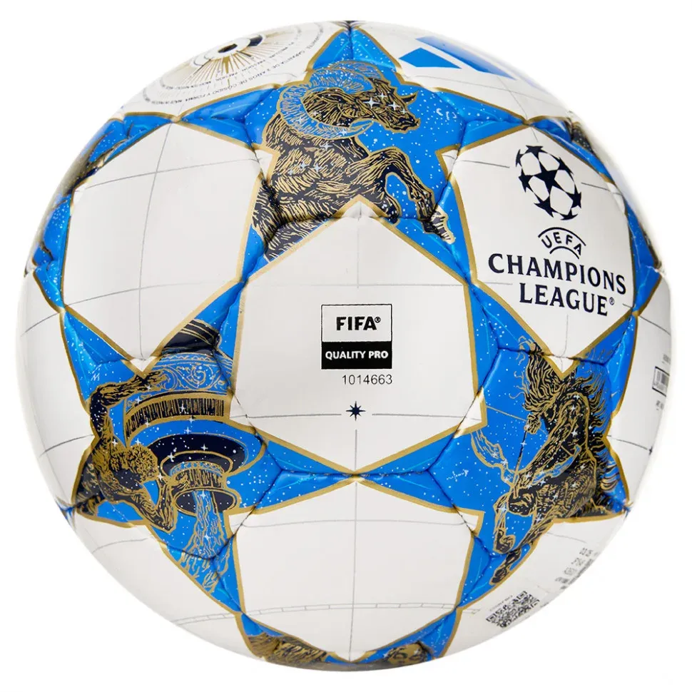 Мяч футзальный ADIDAS UCL Pro Sala FIFA Quality Pro размер 4, белый синий — фото 1