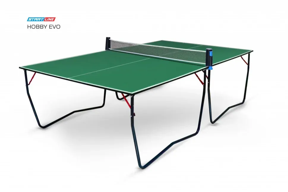 Теннисный стол Start Line Hobby EVO без сетки, зеленый синий — фото 1