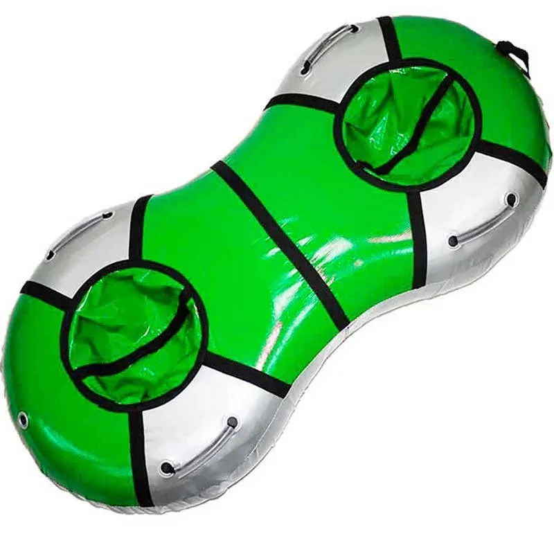 Тюбинг Дуэт двойной черный/серебро — фото 1