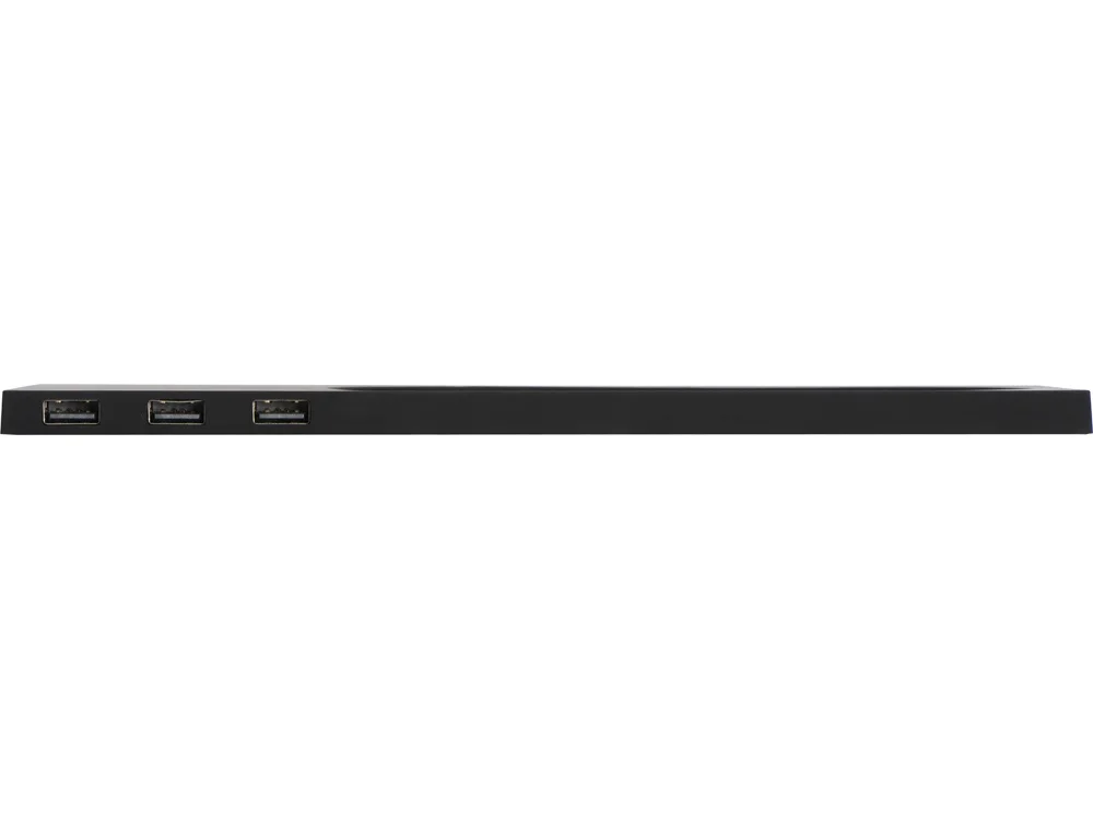 Беспроводное настольное зарядное устройство Glide с подсветкой soft-touch черный - фото 5