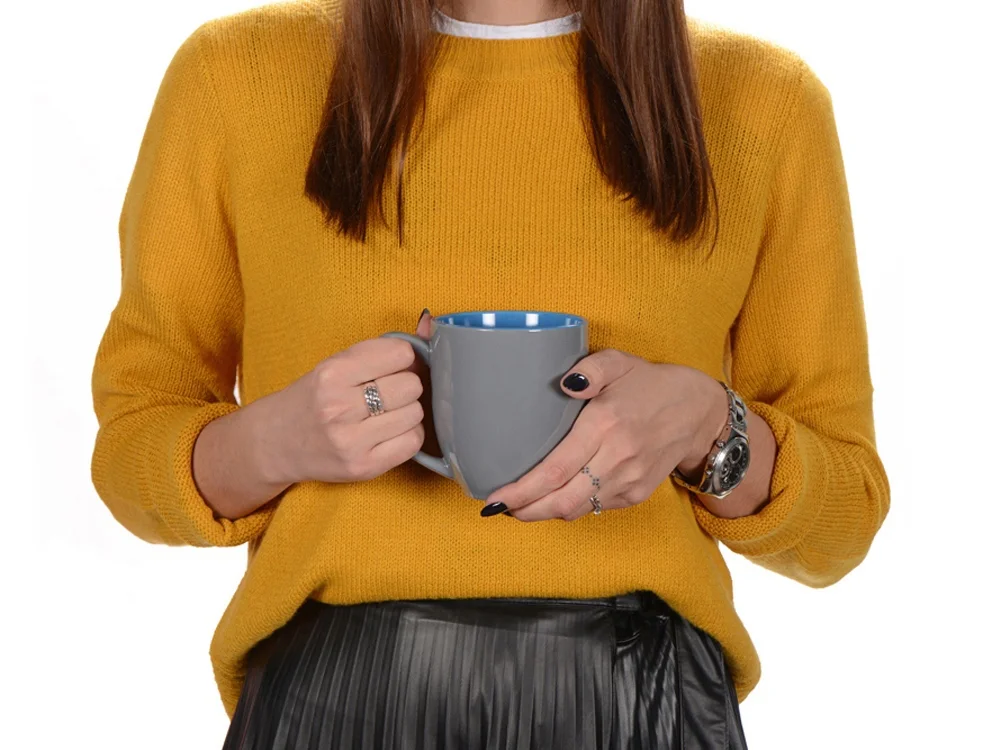 Кружка «Gracy», серый/голубой, 450 мл - фото 3