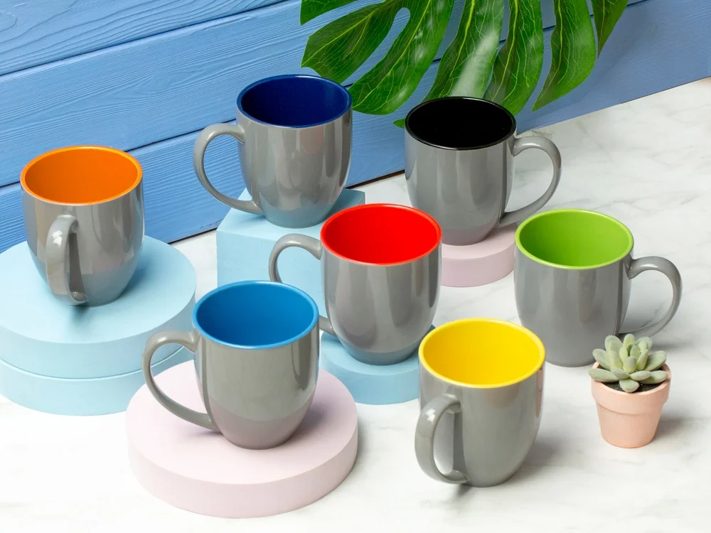 Кружка Gracy серый/темно-синий 450 мл - фото 4