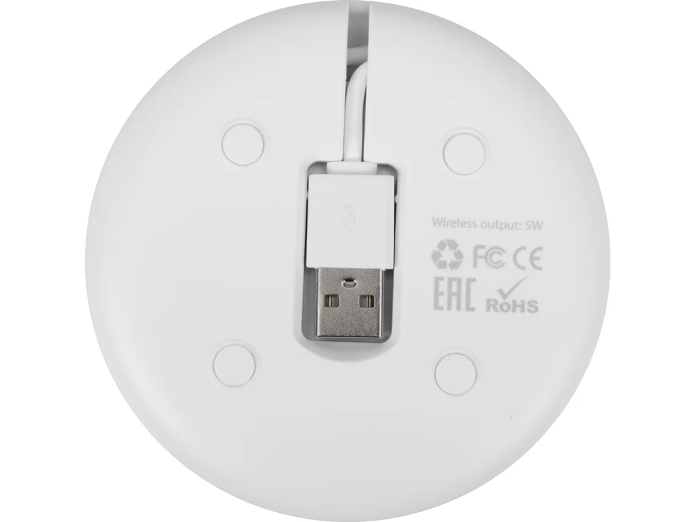 Беспроводное зарядное устройство «Disc» со встроенным кабелем 2 в 1 - фото 8