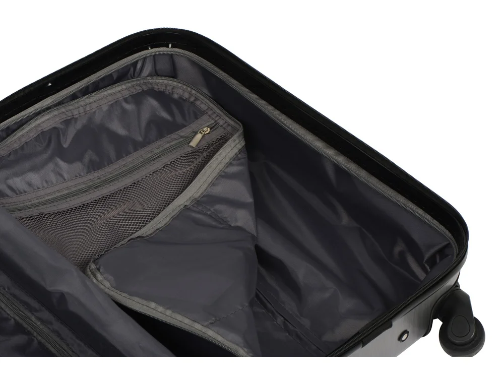 Чемодан прозрачный «Visit»  со сменной вставкой, серый/прозрачный - фото 11
