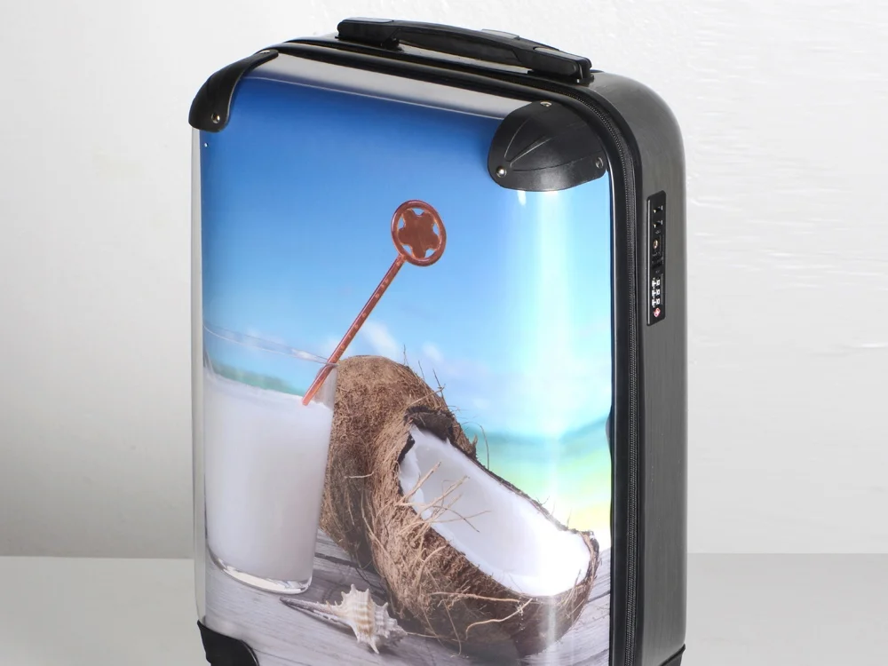 Чемодан прозрачный «Visit»  со сменной вставкой, серый/прозрачный - фото 15