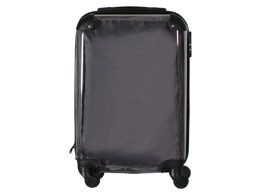 Чемодан прозрачный «Visit»  со сменной вставкой, серый/прозрачный - фото 2