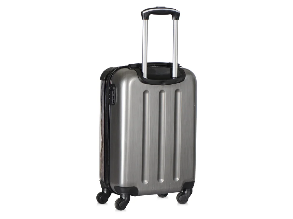 Чемодан прозрачный «Visit»  со сменной вставкой, серый/прозрачный - фото 4