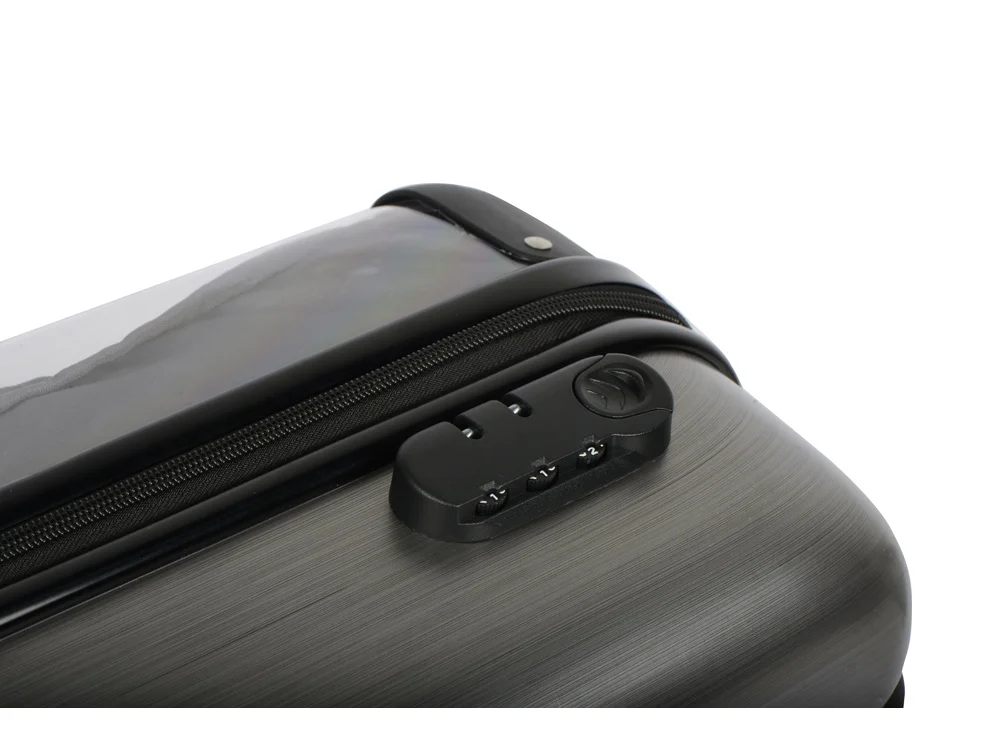 Чемодан прозрачный «Visit»  со сменной вставкой, серый/прозрачный - фото 6