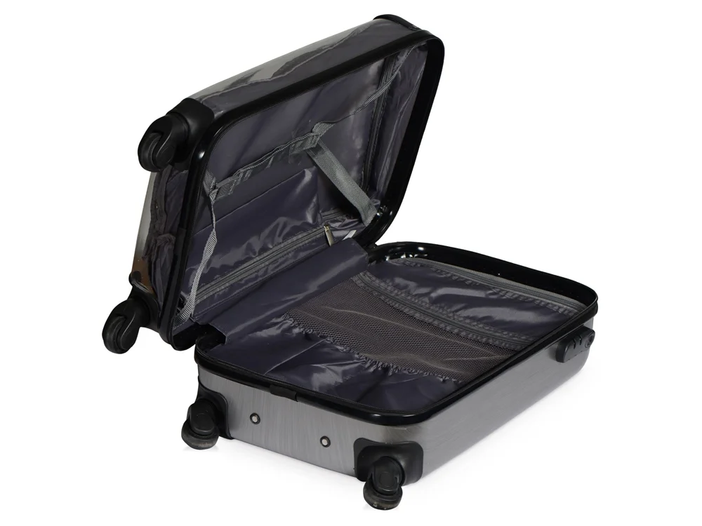 Чемодан прозрачный «Visit»  со сменной вставкой, серый/прозрачный - фото 9