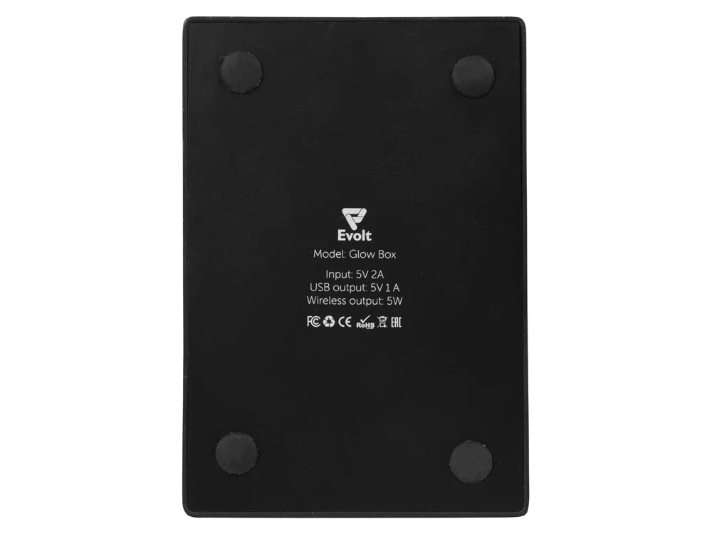 Настольное беспроводное зарядное устройство Glow Box черный - фото 12