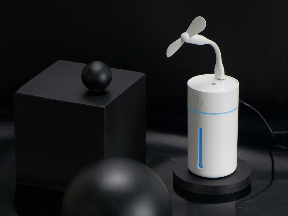 USB увлажнитель воздуха с двумя насадками Sprinkle белый 320 мл - фото 12