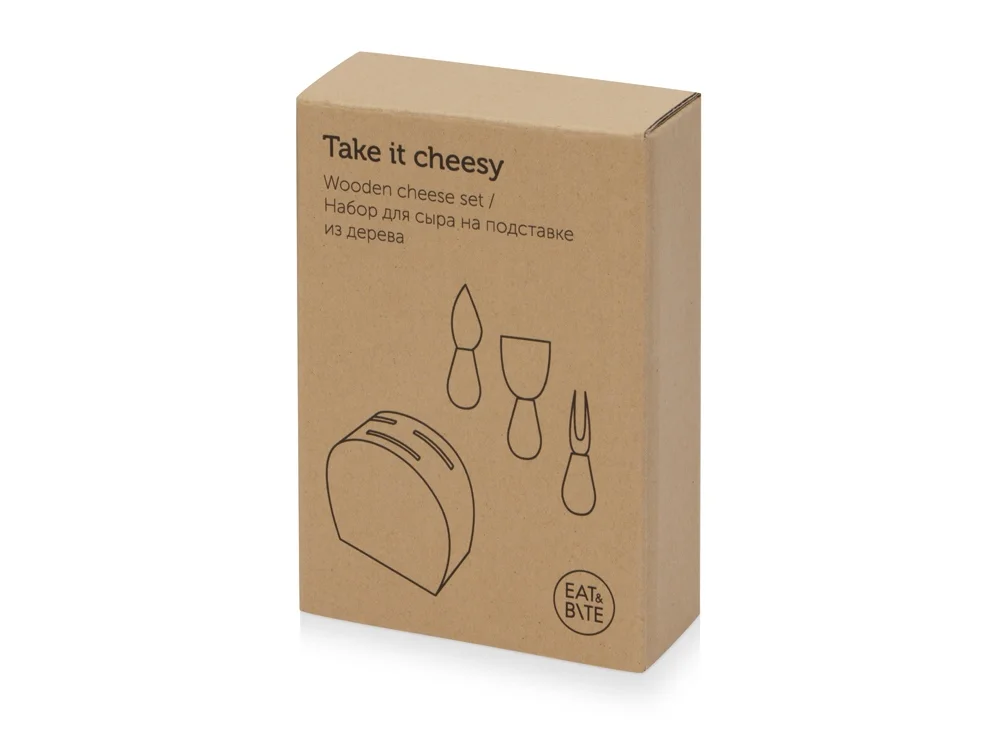 Набор из ножей для сыра на подставке Take it cheesy бежевый - фото 4