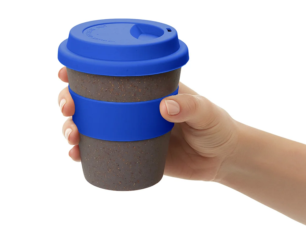 Стакан из бамбукового волокна Café серо-коричневый/темно-синий 350 мл - фото 5